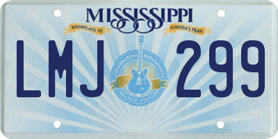 MS license plate LMJ299