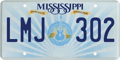 MS license plate LMJ302