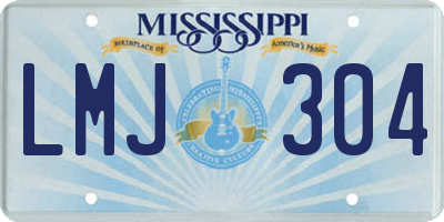 MS license plate LMJ304