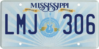 MS license plate LMJ306