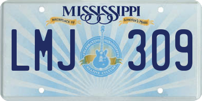 MS license plate LMJ309