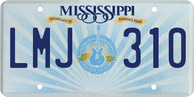 MS license plate LMJ310