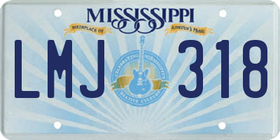 MS license plate LMJ318
