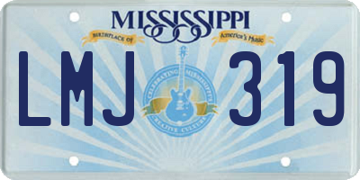 MS license plate LMJ319