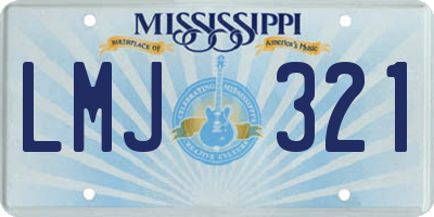 MS license plate LMJ321