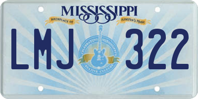 MS license plate LMJ322