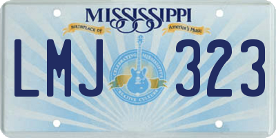 MS license plate LMJ323