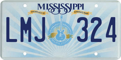 MS license plate LMJ324