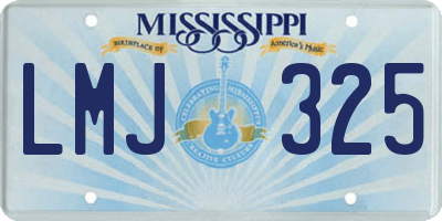 MS license plate LMJ325