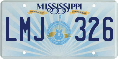 MS license plate LMJ326