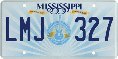 MS license plate LMJ327