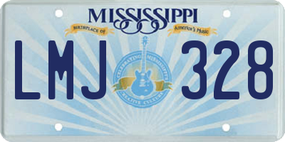 MS license plate LMJ328