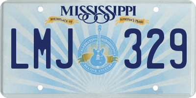 MS license plate LMJ329