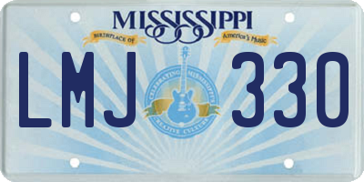 MS license plate LMJ330