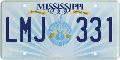 MS license plate LMJ331