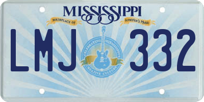 MS license plate LMJ332