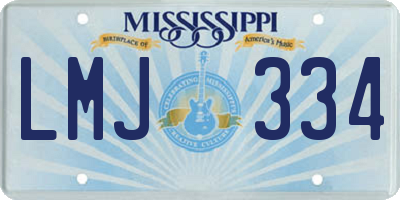 MS license plate LMJ334