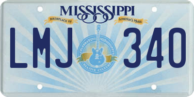 MS license plate LMJ340