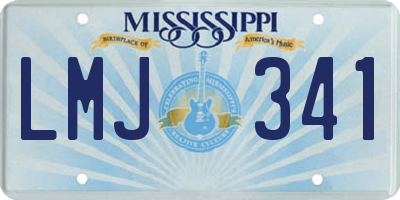 MS license plate LMJ341