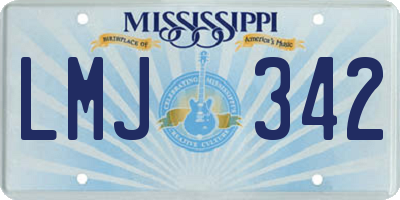 MS license plate LMJ342