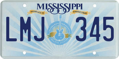 MS license plate LMJ345