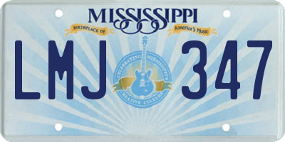 MS license plate LMJ347