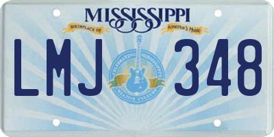 MS license plate LMJ348