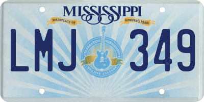 MS license plate LMJ349