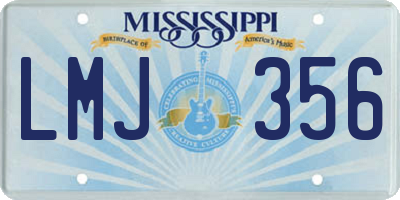 MS license plate LMJ356