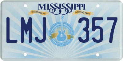 MS license plate LMJ357