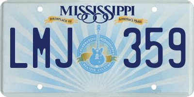 MS license plate LMJ359