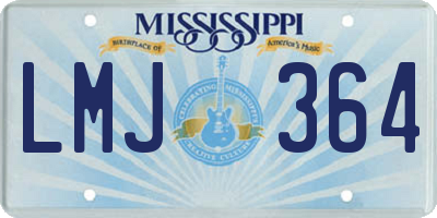MS license plate LMJ364