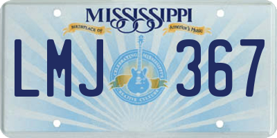 MS license plate LMJ367