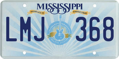 MS license plate LMJ368