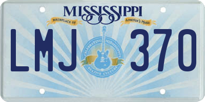 MS license plate LMJ370