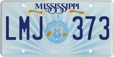 MS license plate LMJ373