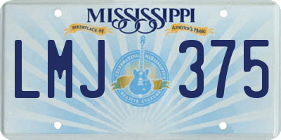 MS license plate LMJ375