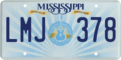 MS license plate LMJ378