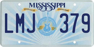 MS license plate LMJ379