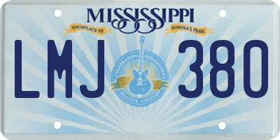 MS license plate LMJ380