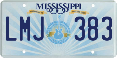 MS license plate LMJ383