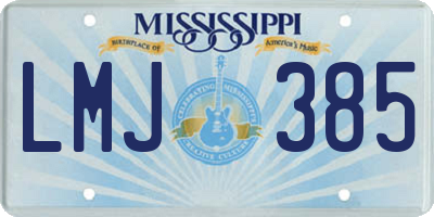 MS license plate LMJ385