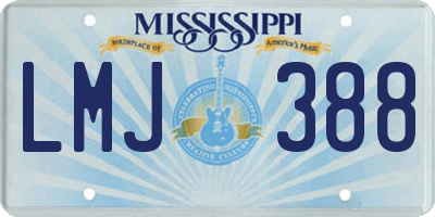 MS license plate LMJ388