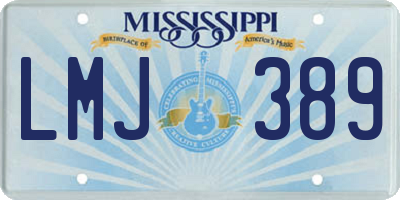 MS license plate LMJ389