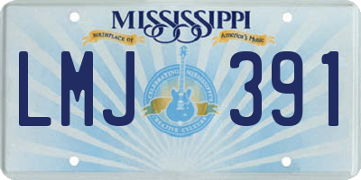 MS license plate LMJ391