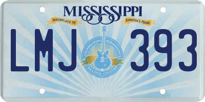 MS license plate LMJ393