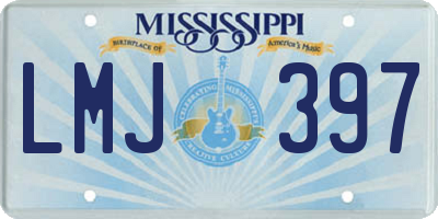 MS license plate LMJ397
