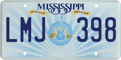 MS license plate LMJ398