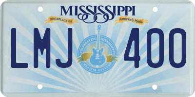MS license plate LMJ400