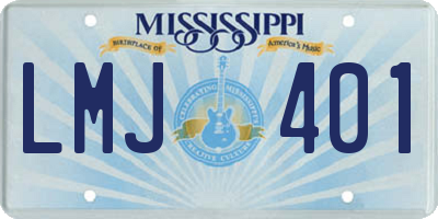 MS license plate LMJ401